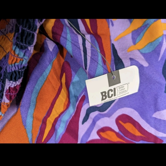 NWT Terra & Sky Smocked Top Womens 14W 3/4 Sleeve Colorful - Picture 11 of 11